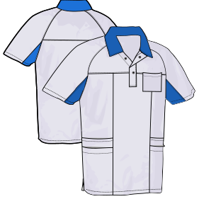 Moldes de confeccion para UNIFORMES Camisas Polo medico 7845